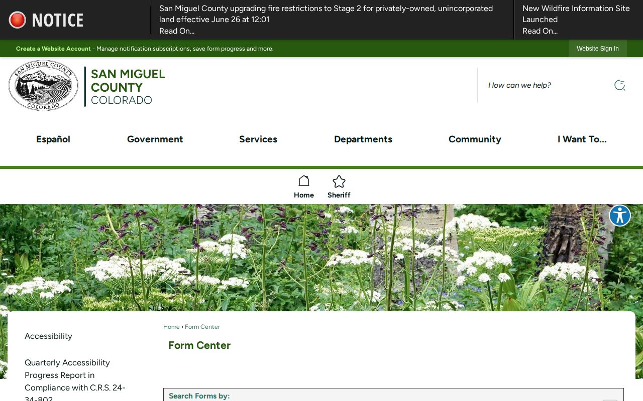 San Miguel County released last 72 hours records request form for release records